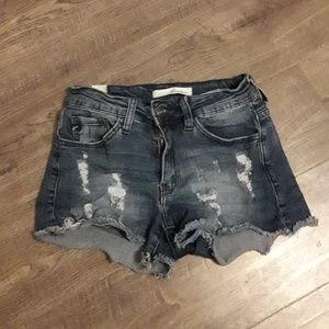 Ripped Jean Shorts